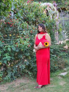 Vibrant Red fitted bodycon dress