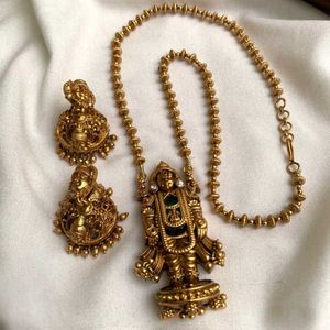 Traditional Temple Design Long Haram Necklace for
