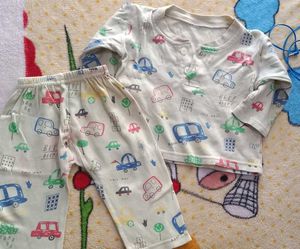 Adorable Baby Pajamas with Car Print