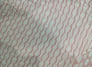 Textured Pink and White V-Neck Top