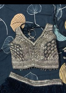Elegant Navy Blue Lehenga Choli