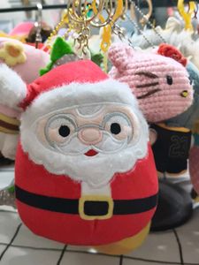 Cute Santa Claus Plush Keychain