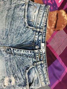 New Year Sale. Denim Shorts Ribbed