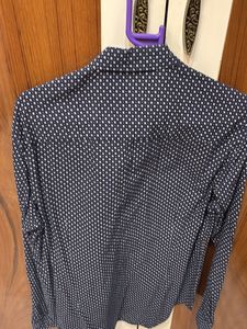 Men's Navy Blue Patterned Shirt