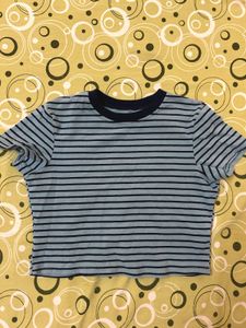 Striped Cropped T-Shirt