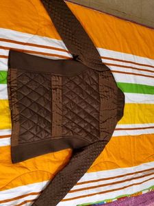 Stylish Quilted Brown Jacket