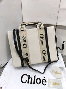 CHLOE(COPY)WOODY CANVAS TOTE BAG*WITHOUT BOX