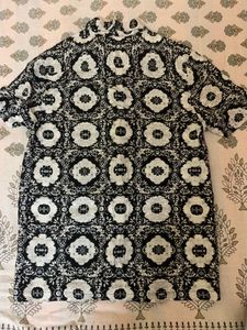 Short Sleeve Printed Button-Up Shirt