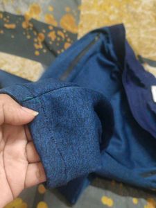 Blue Jogger Pants with Zipper Pockets
