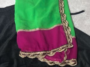 black and multicolour ghaghra