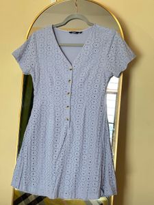 WestSide Light Blue Eyelet Dress