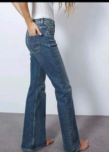 Women's Flared Blue Denim Jeans