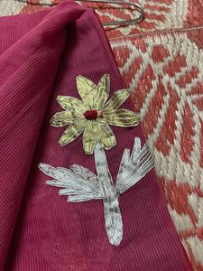 Beautiful Pink Embroidered Saree