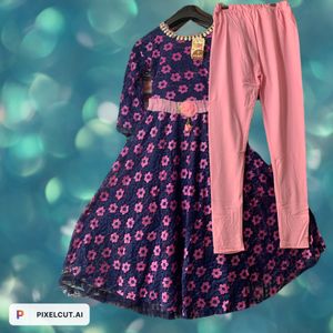 Girls Gown With Lagging