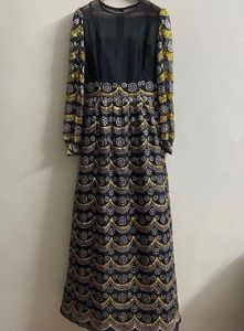 Elegant Black Embroidered Gown