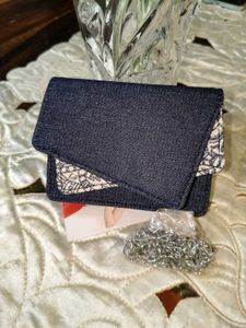 zouk Navy Blue &amp; Cream mini bag