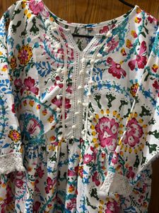 Floral Print Lace Dress
