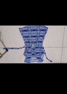 Blue &amp; White Printed Dress