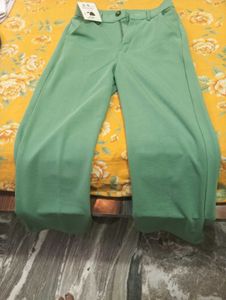 High-Waisted Emerald Green Pants