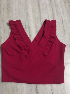 Chic Ruffle Trim Top