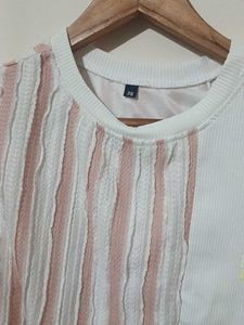 Cute Striped Detail Top