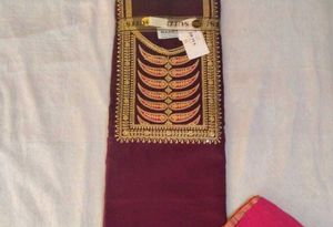 unstitched suit MaroonEmbroidered Kurta Set with