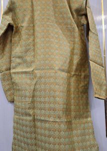 Men's Jacquard Kurta pista  green colour