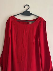 Chic Red Long Sleeve Dress