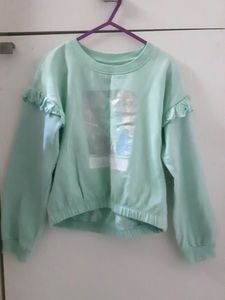 Cute Girls Holographic Flared Sweatshirt