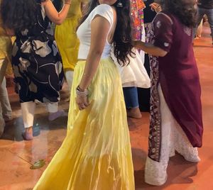 Yellow Tiered Maxi Skirt
