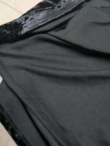 Gothic Black Velvet Skirt