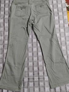 y2k imported  olive low rise bootcut jeans