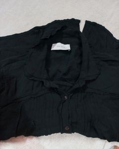 Elegant Sheer Black Blouse