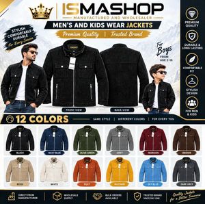 Stylish Men's & Kids Jackets - 12 Colors
