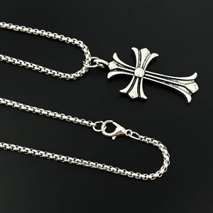 Silver Cross Pendant Necklace