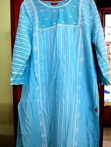 W SKY BLUE KURTA