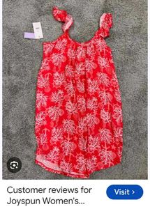 Coral Print Off-Shoulder Mini Dress