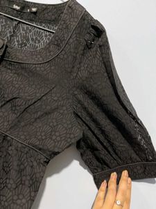 Stylish Textured Button-Up Top