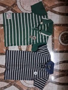 Bundle of 2 Striped Polo T-Shirts