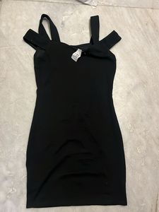 Chic Black Cold Shoulder Dress
