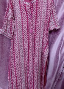 Pink Diamond Pattern Kurta
