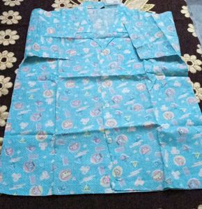 Blue patterned baby shirt