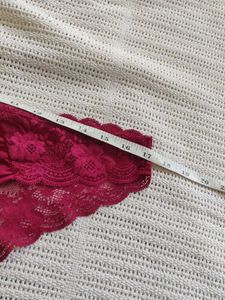 Women's Lace Trim Thong Panty