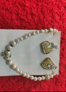 Elegant Pearl Necklace and Earring Set