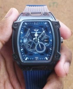 Trendy Blue skeleton Dial Watch –