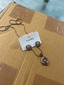 Elegant Rose Design copper Jewelry Set