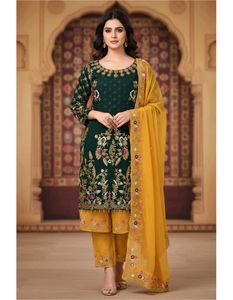 Emerald Green Embroidered Kurti
