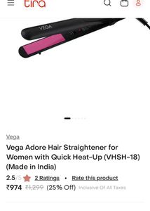 VEGA Hair Straightener