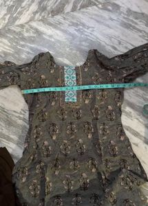 Stylish Grey Printed Kurta