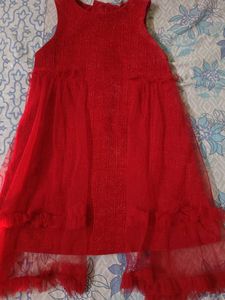 Adorable Red Party Dress, 4-6 years